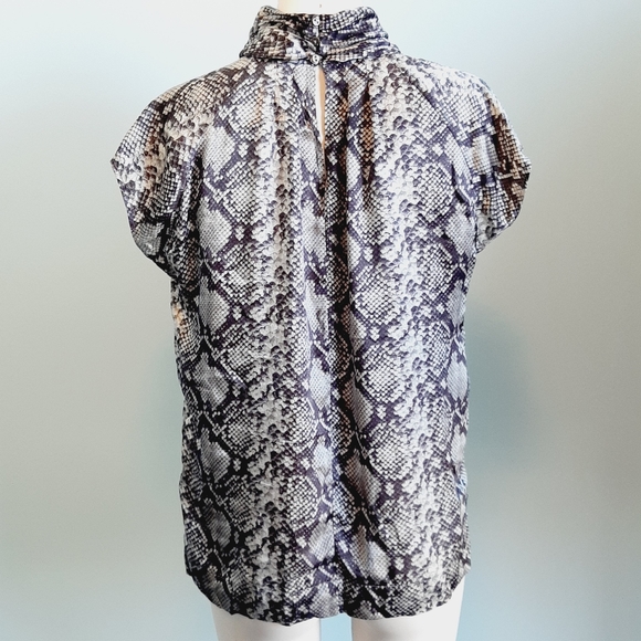 Zara 100% silk python print blouse - Picture 3 of 6